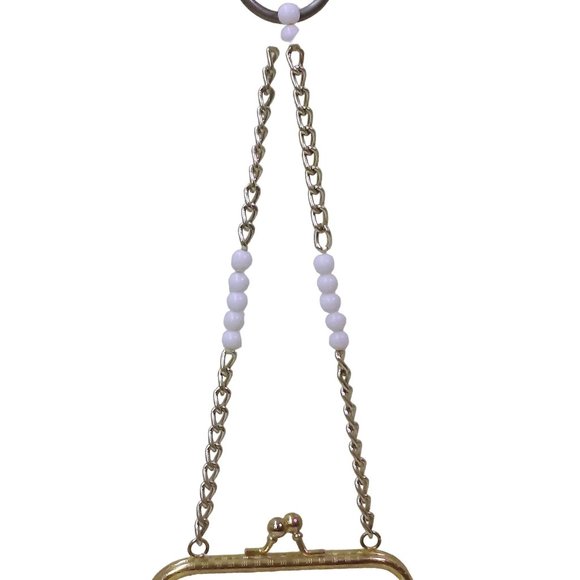 Vintage 60s-70s John Wind Hong Kong Beaded Evening Handbag 9x7 Hinged KissLock - Picture 7 of 14